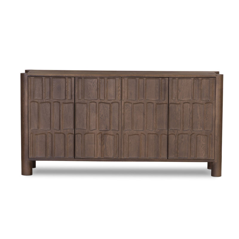 Junie 4 Door Sideboard-Cocoa Oak, Cocoa Oak