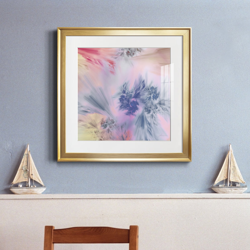 Whisper IV par J Paul - reproduction d'art sur papier encadrée, H 34,5 po x l 34,5 po x P 1,5 po, Papier encadré doré