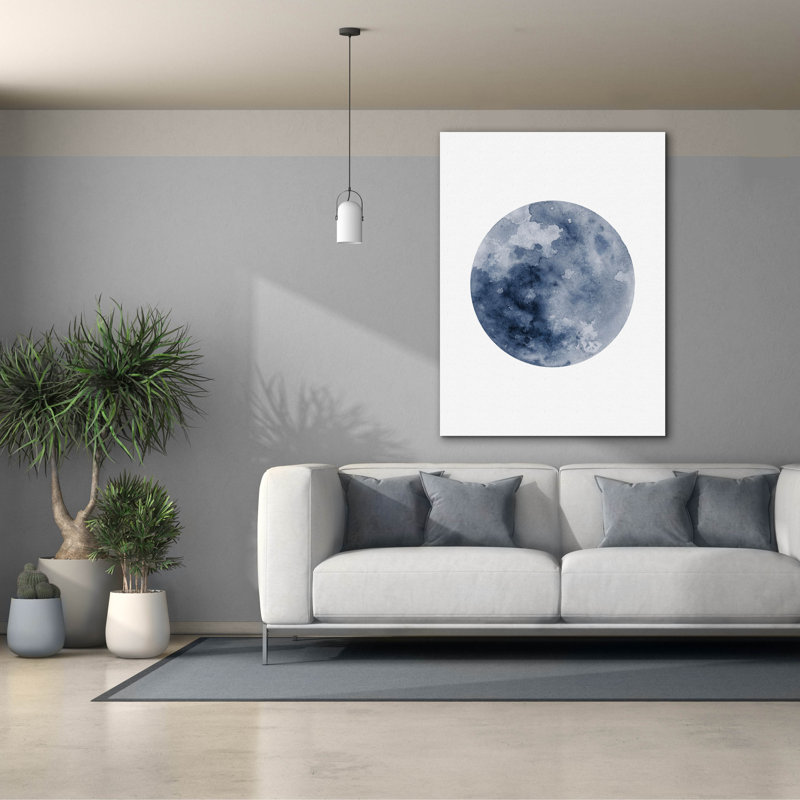 «Blue Moon» par Brandon Wong, art mural sur toile, H 54 po x l 40 po x P 1,5 po