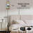  68.5" Standing Floor Lamp Rustic Stone Window Open Wooden Shutters Overlooking Lakeside Village Dimmable Metal Pole Lamp with Linen Lampshade LED Bulb Included
