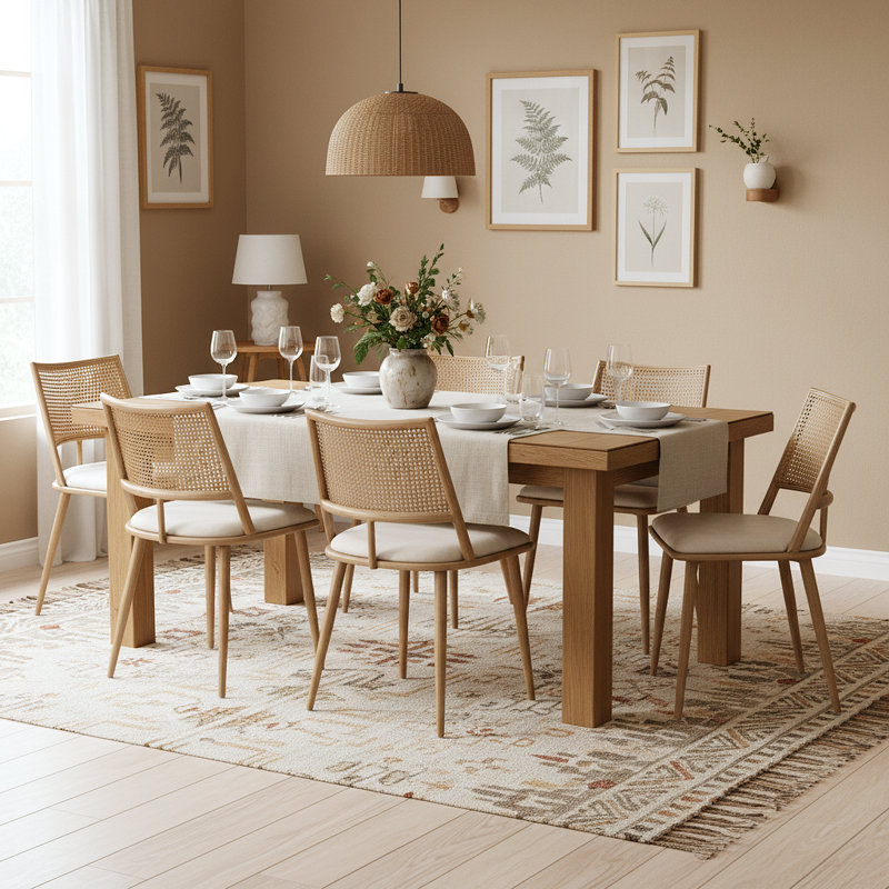 Chaises de salle à manger Thryve, Naturel, 6