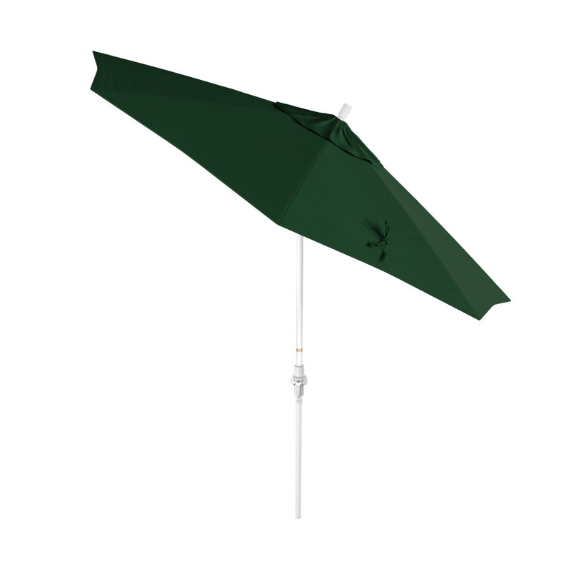 Parasol de marché 108 po, Toile verte Pacifica, Blanc mat