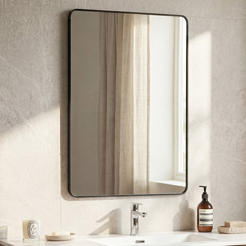 Glass Rectangle Wall Mirror Set