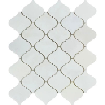 2" x 2" Marble Arabesque Mosaic Wall & Floor Tile