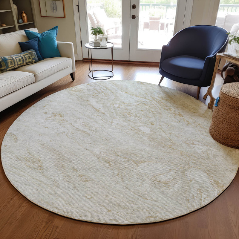 Candece Abstract Indoor / Outdoor Rug, Round 8'
