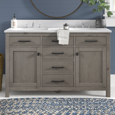 Ajiya 54" Double Bathroom Vanity Set