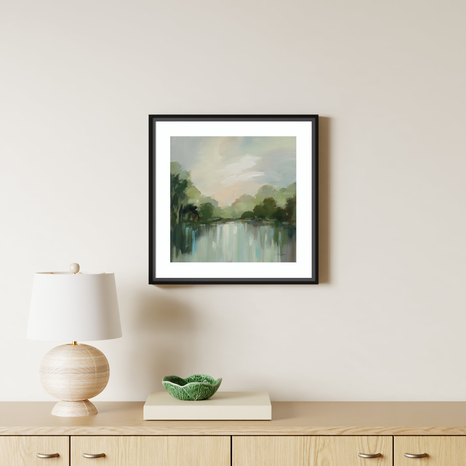 Cool Spring Day Print, 21" H x 21" W, Black