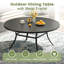 Table de salle à manger ronde en métal avec trou pour parasol-1731462405-1731462463