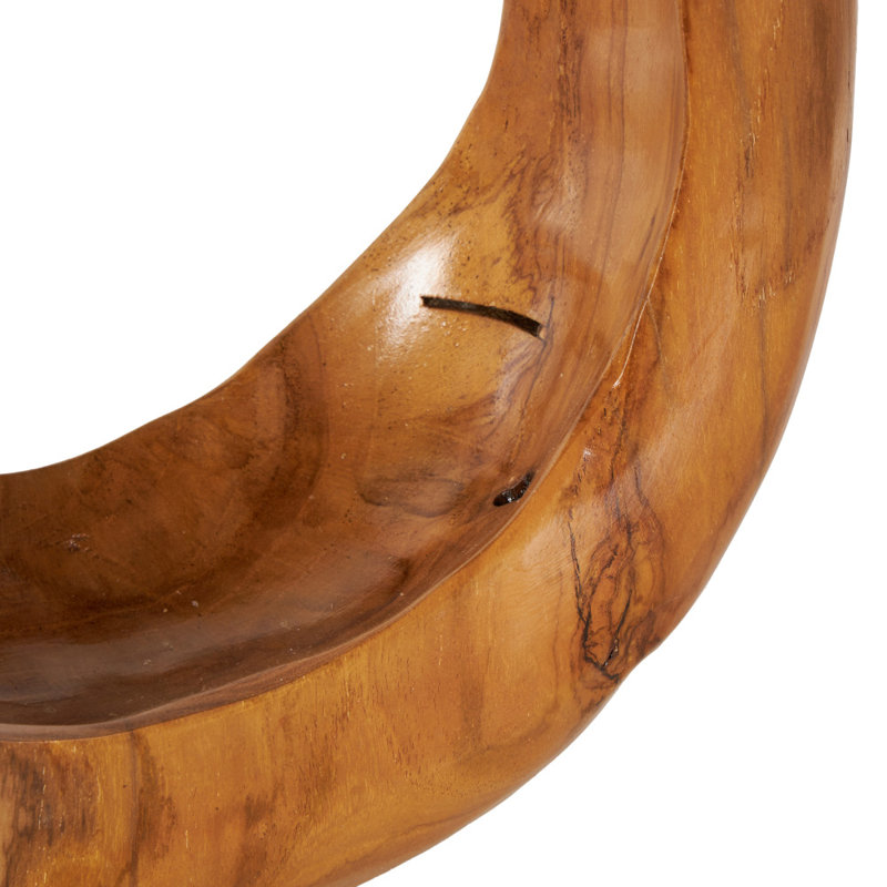 Sculpture brune en teck