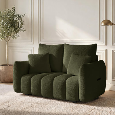 58" Teddy Fabric Upholstered Loveseat