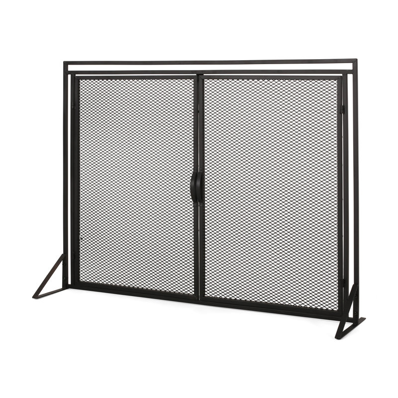 Pare-étincelles Essential - une protection de foyer intemporelle pour toute maison, Noir