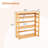 4-Tier Bookshelf Rubber Wood Bookcase With Side Fences For Living Room-401445612
