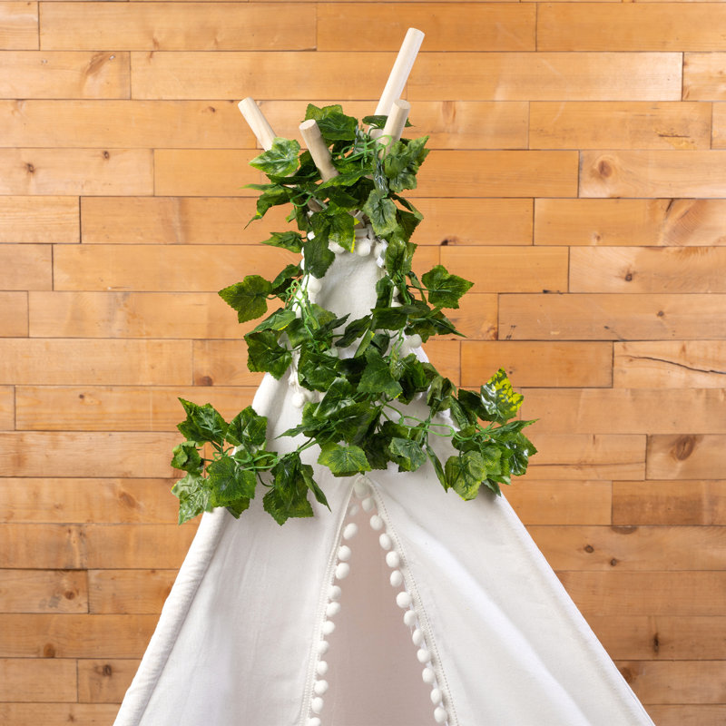 Guirlande à feuilles de raisins en soie artificielles 7 pi 6 po