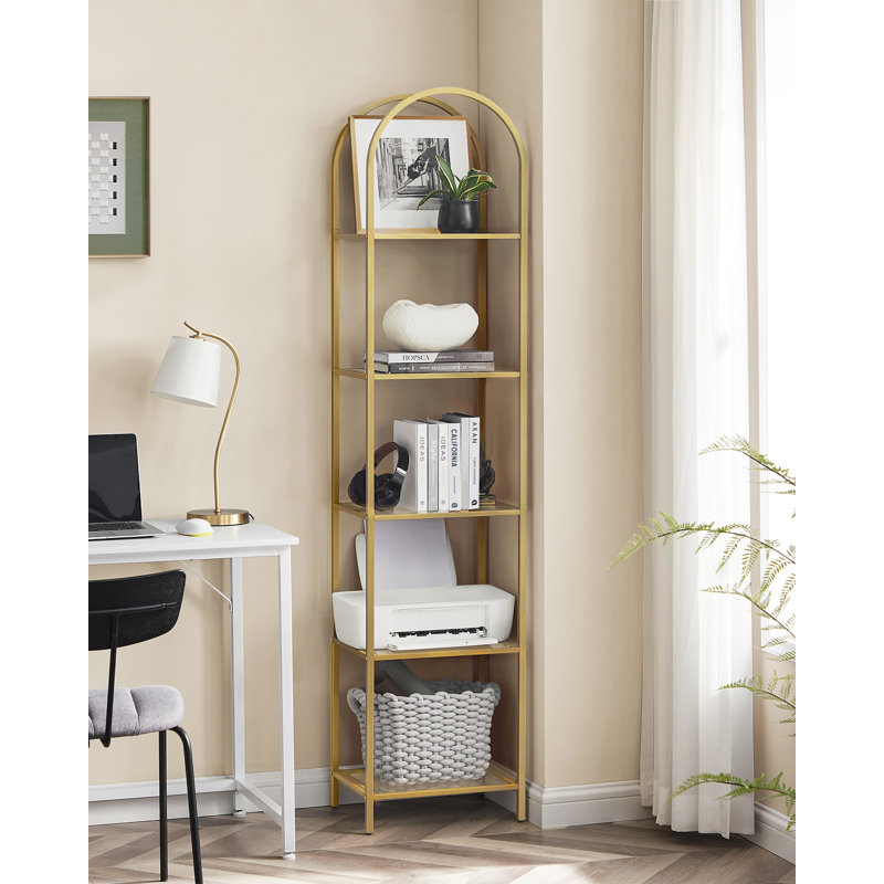 Tellisford 40cm W Steel Shelving Unit, Gold
