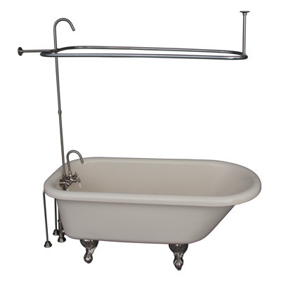 60'' x 30'' Soaking Acrylic Bathtub with Faucet