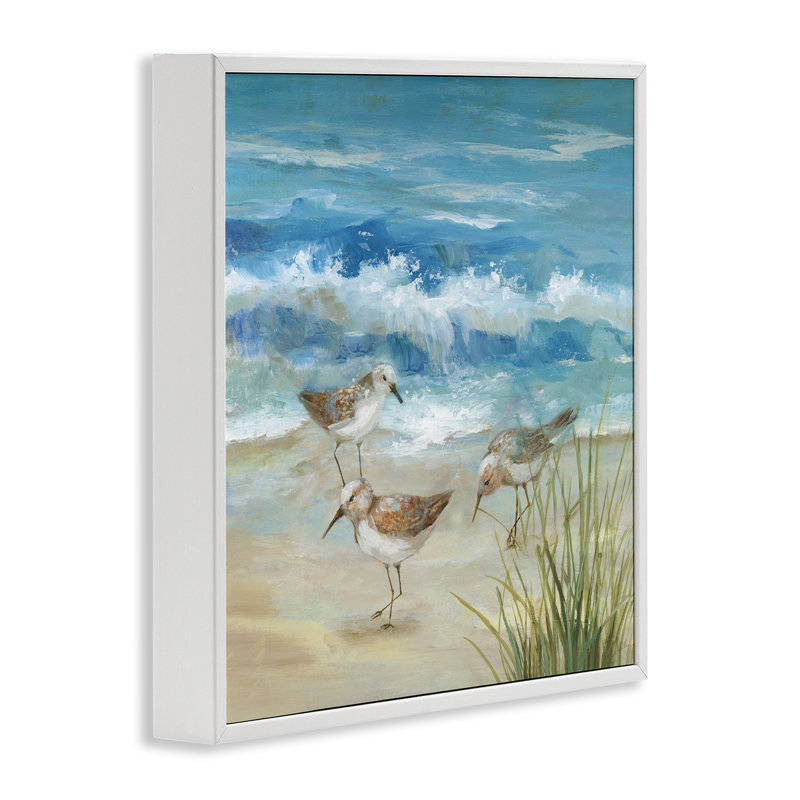 «Beach Sandpiper Gathering», estampe numérique, conception de Nan, H 12 po x l 12 po