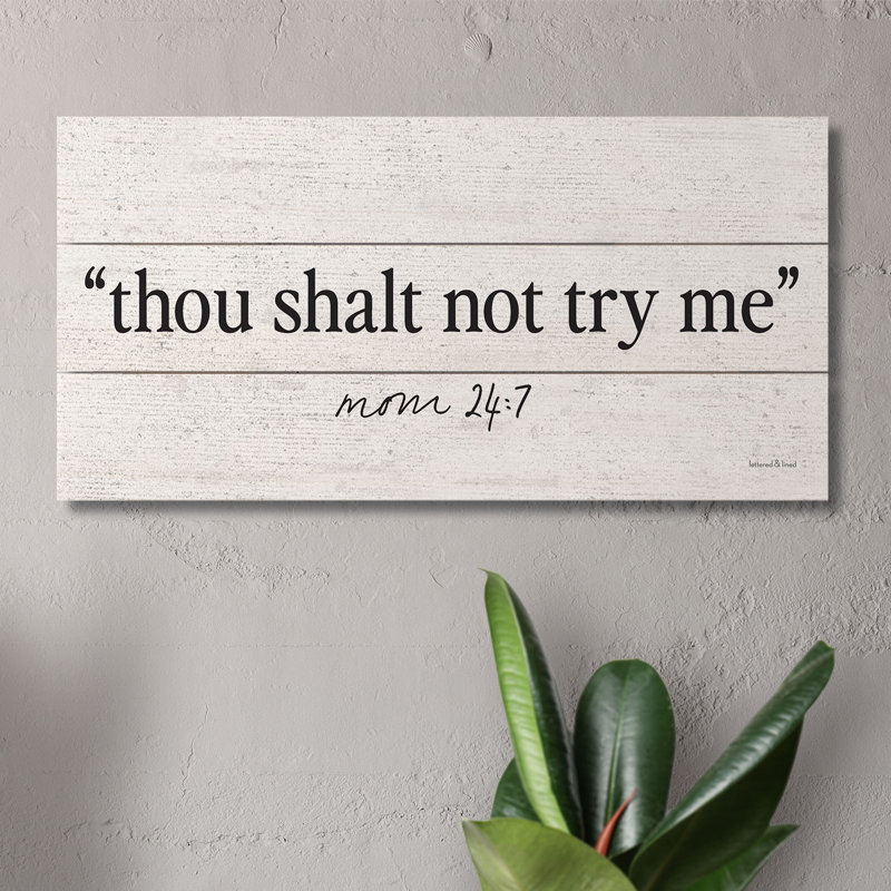Try Me Decorative Slatted Pallet Wood Sign 12" by 6"