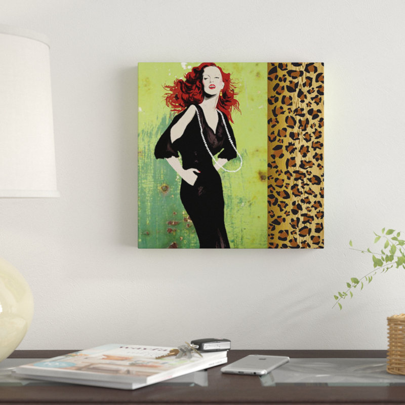 « vixen », reproduction sur toile, H 26 po x l 26 po x P 1,5 po, Pas de tapis, Toile tendue