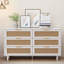 Console en bois avec 6 tiroirs, bois-1110872861