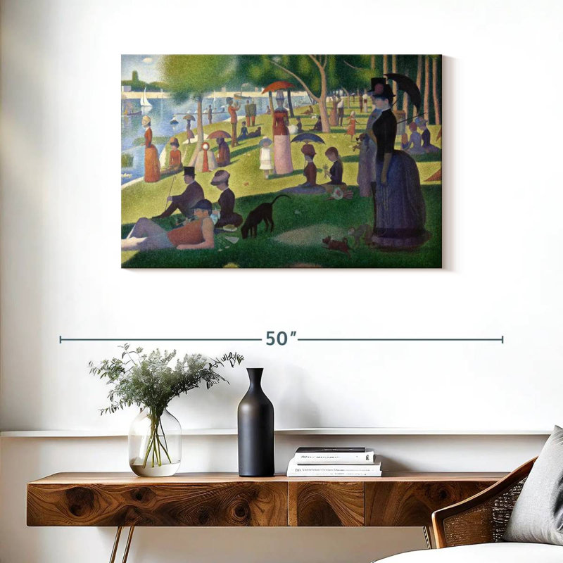 Leisha un dimanche sur la Grande Jatte, H 24 po x l 36 po