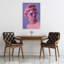 Pink Statue Purple Sunglasses Abstract Contemporary Wall Art Print 1 Piece Wrapped Canvas Wall Art-1174669381