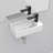 18X10   Ceramic Rectangle Wall Mount Bathroom Sink With Single Faucet Hole