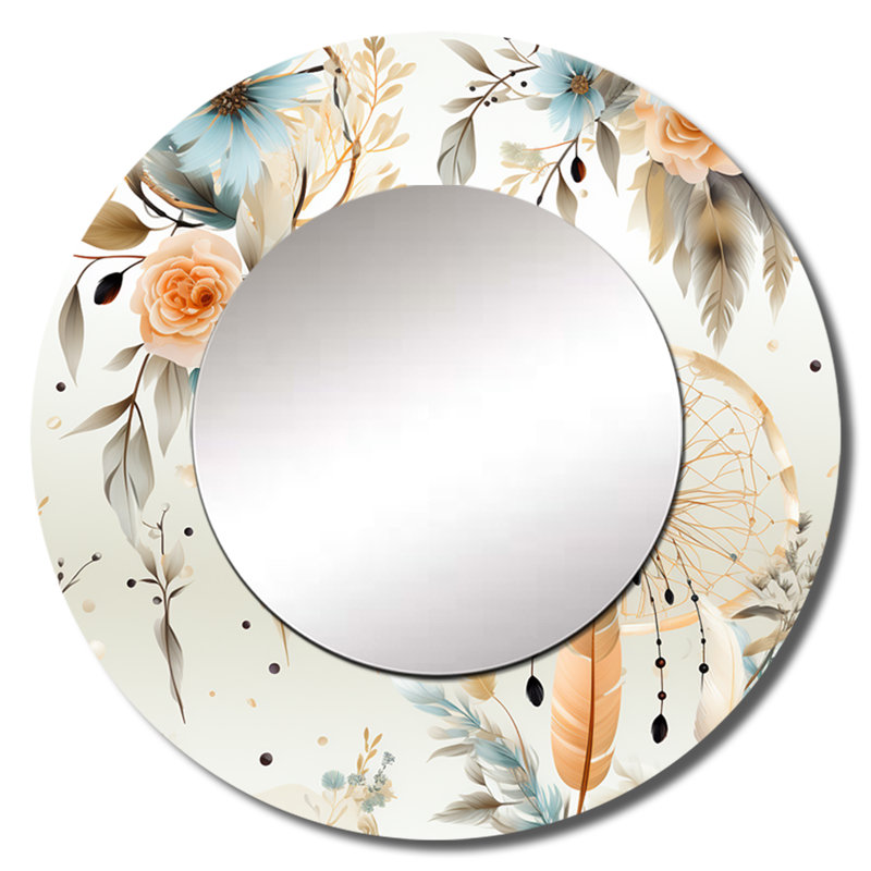 Rhoslyn Dreamcatchers, motif bohème - miroir unique boho, 36 po x 36 po