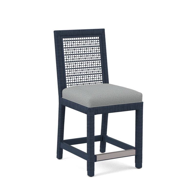 Pine Isle 24" Counter Stool, Sage Green Performance; 0855-43, Navy