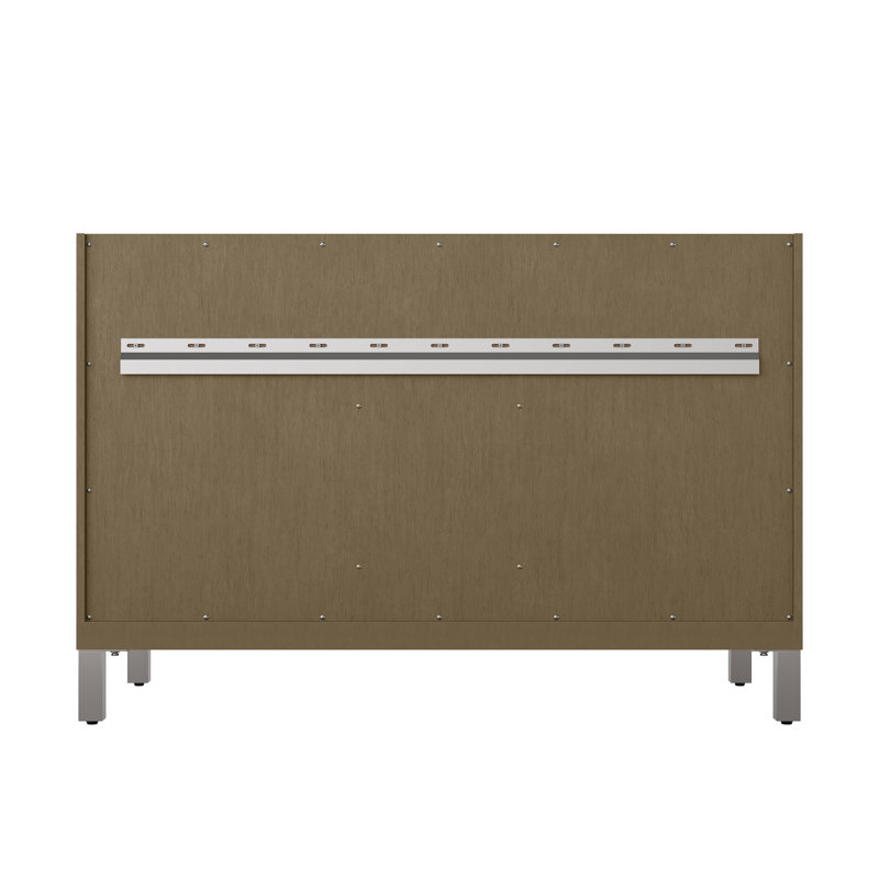 Chicago 48 in. Single Vanity, Walnut Whisper, Victorian Silver