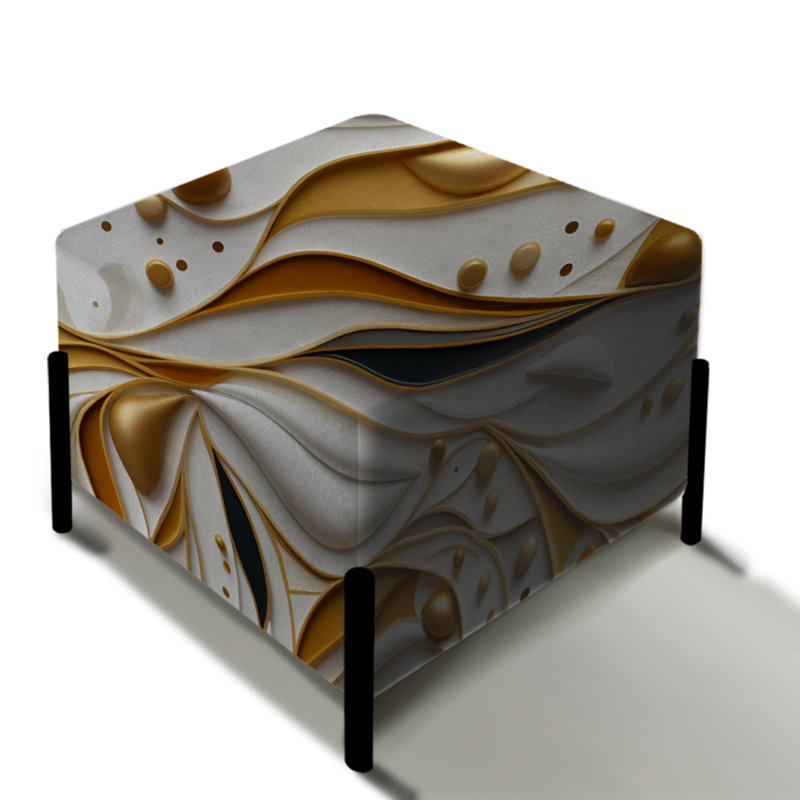 Repose-pieds carré Marble