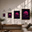 Digital Peony Modern - Framed Print-1680439141-1680439143