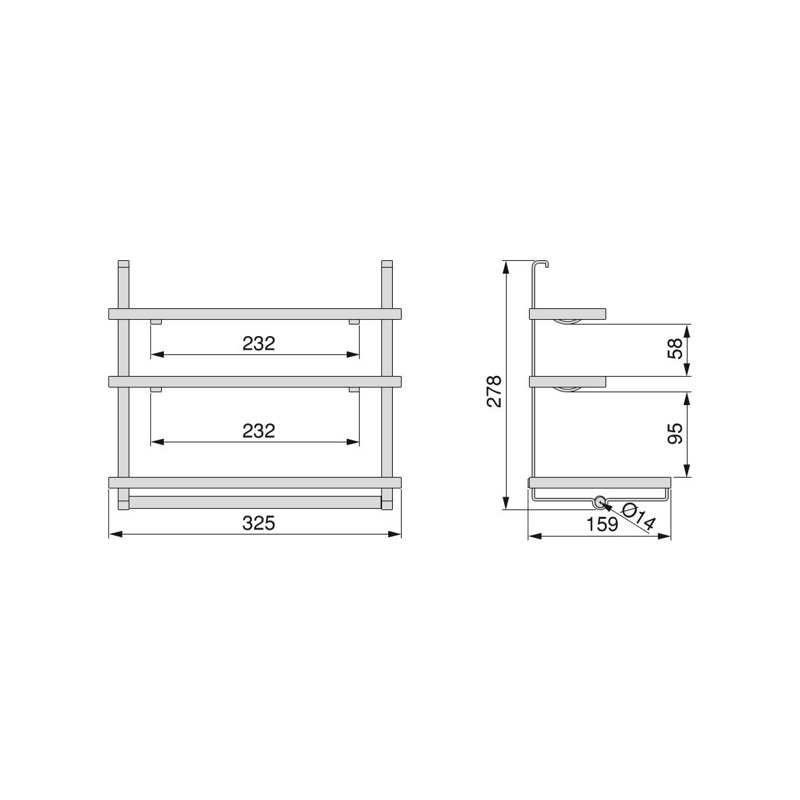 Polett Stainless Steel Wall / Under Cabinet Mounted Paper Towel Holder