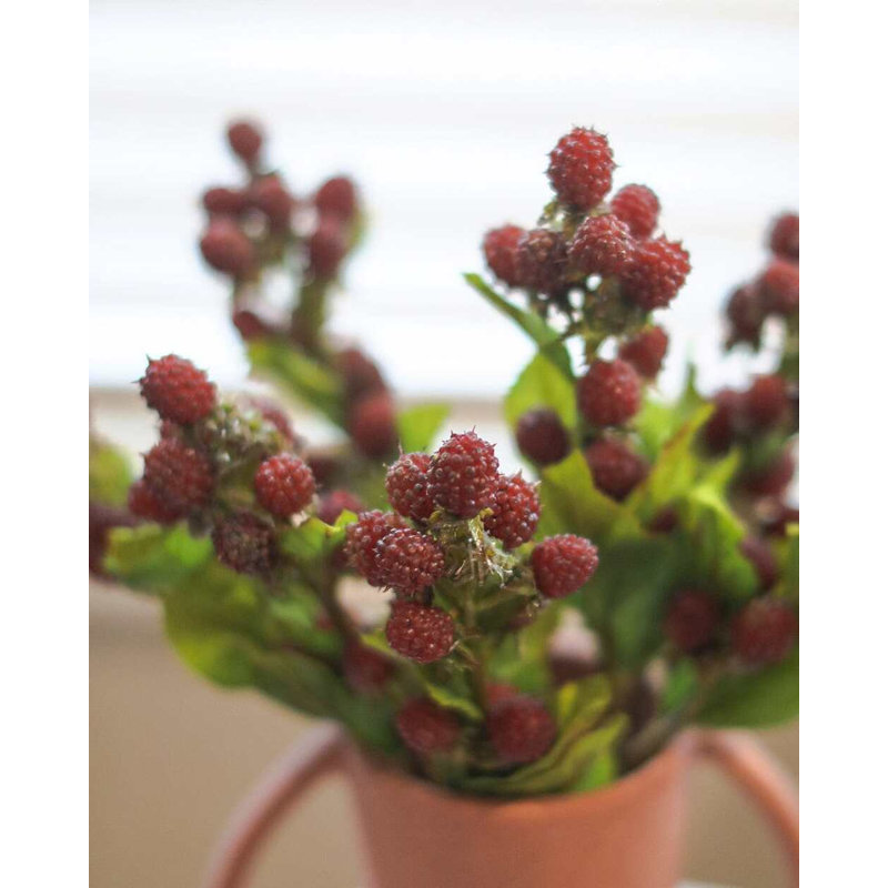 Artificial Blackberry Fruit 16.5", Red