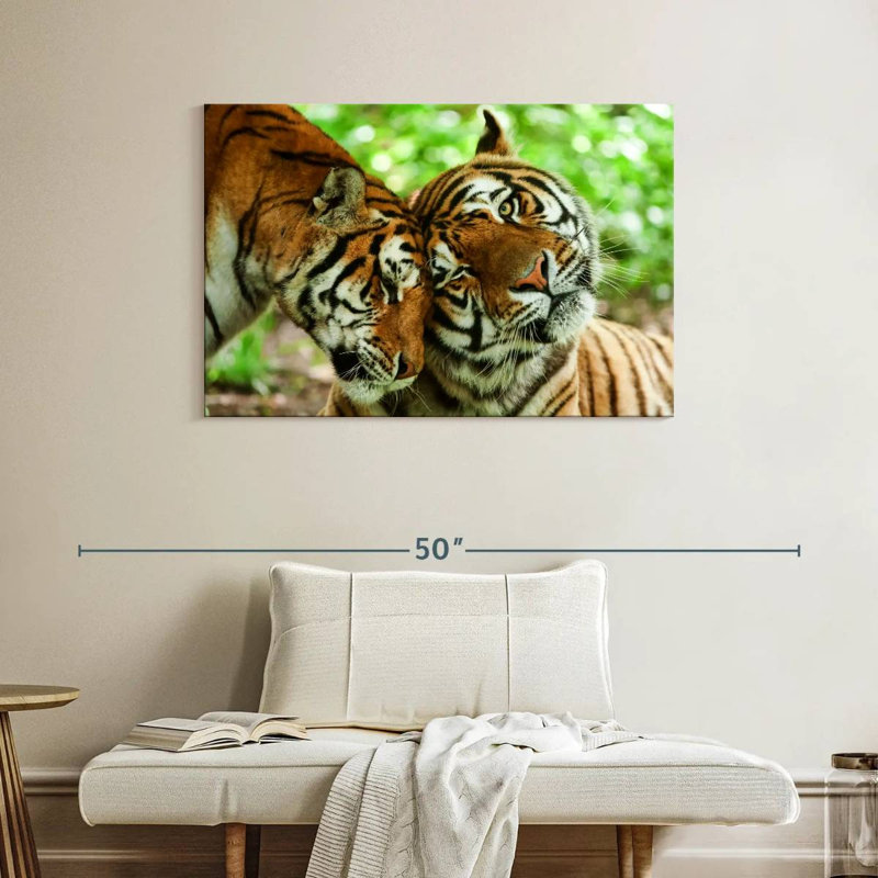 Brampt Loving Tigers, 26" H x 39" W
