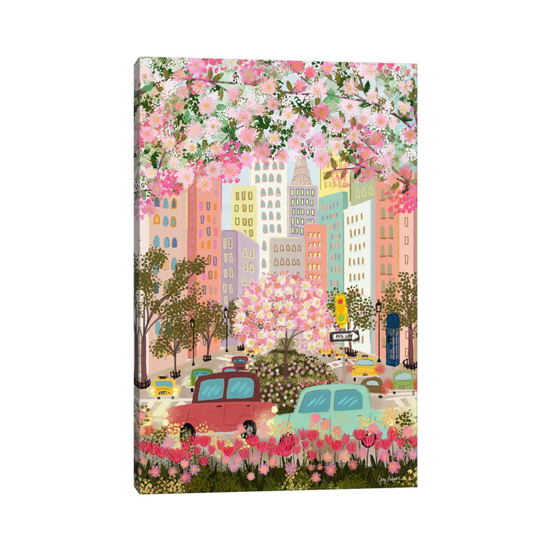 «Hazy Pink Day», reproduction d'art sur toile encadrée, Toile tendue, Ne s’applique pas, H 60 po x l 40 po