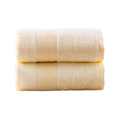 Ensemble de serviettes de bain de luxe en bambou 2 pièces pour salle de bain (27 po x 54 po) hypoallergénique, doux et absorbant, résistant aux odeurs et doux pour la peau