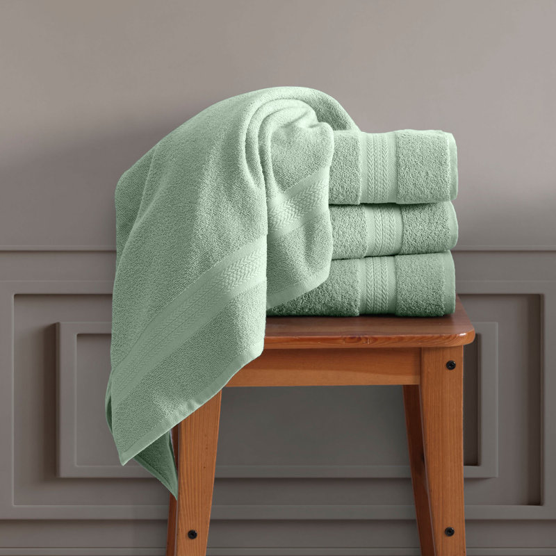 4 Pack Bath Towels Quick-Dry High Absorbent 100% Turkish Cotton Towel for Bathroom, Guests, Pool, Gym, Camp, Travel, College Dorm, Shower