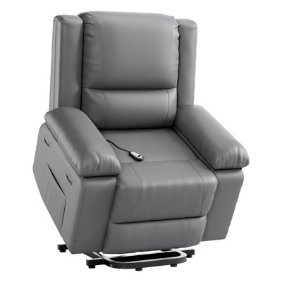 Power Lift Recliner Chair with Heat and Massage, Faux Leather Electric Recliner, Heavy-Duty Lift Chair