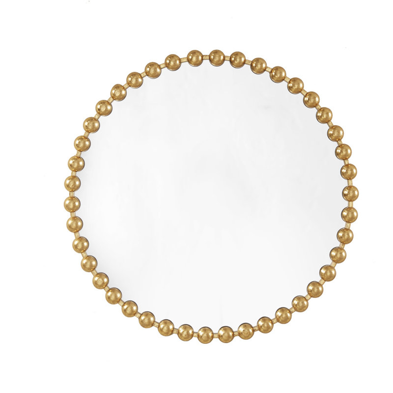 Miroir mural rond 36 po, Doré, 36,07 po x 36,07 po