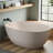 61" Freestanding Solid Surface Bathtub With Pop-Up Drainage And Overflow-119713713