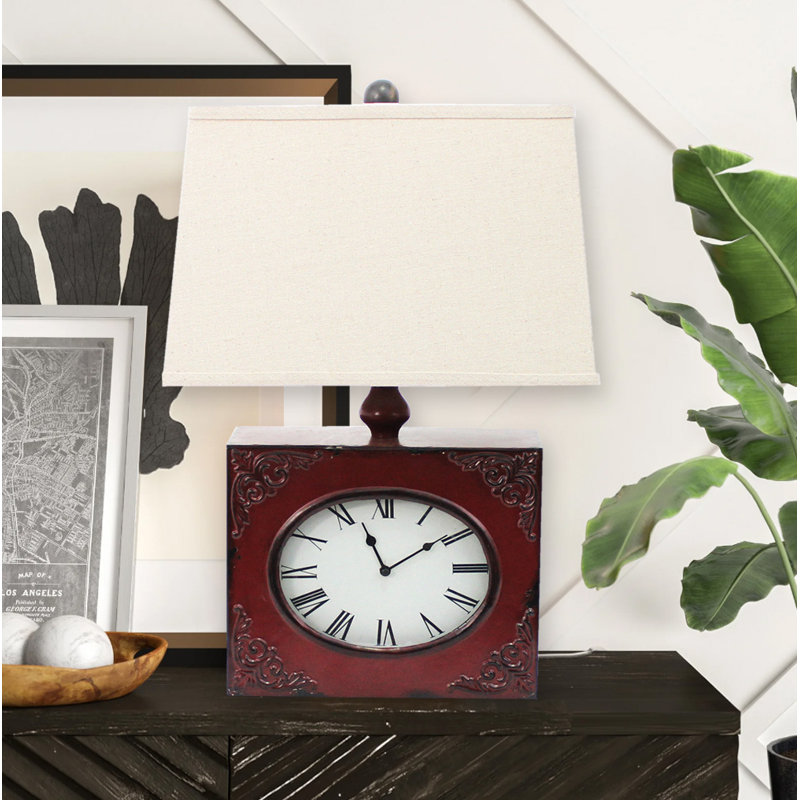 Lampe de table Holloman, H 22 po x l 7 po x P 7 po, Rouge