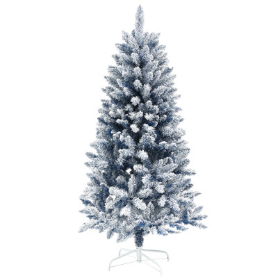 Arbre de Noël artificiel avec branches enneigées, charnières