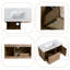 Ensemble de meuble-lavabo mural simple 36 po avec lavabo rond en résine Dripstone-1346200835