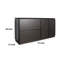 Buffet console Ziva, portes de tiroir, bois massif noir 71 pouces