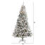 Sapin de Noël floqué avec lumières DEL-1796319353