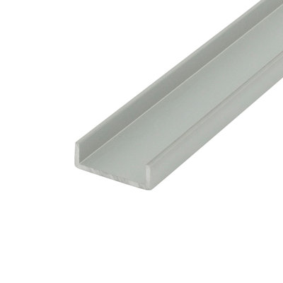 Outwater Satin Finish 13/16'' Inside Dimension Aluminum U-Channel 48'' Length (Pack Of 3) Alu157c-S C-Channel