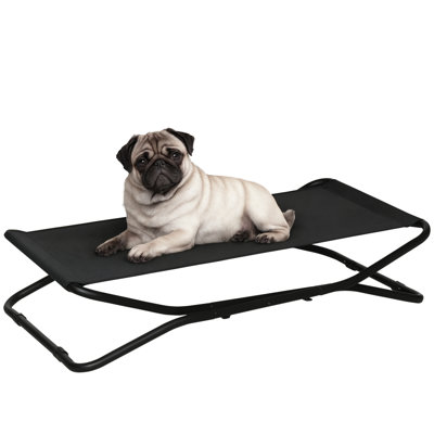 Elevated Dog Bed With Breathable Fabric, Foldable Pet Cot With Heavy Duty Steel Frame, Portable Cooling Pet Bed Indoor Outdoor Use, For Small Medium Dogs