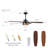 Rustic Farmhouse Ceiling Fan with Light and Remote Control