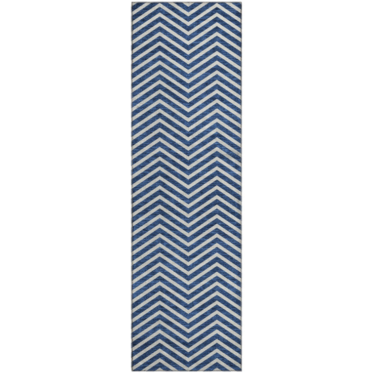 Premium Machine Washable Prisco Blue Rug