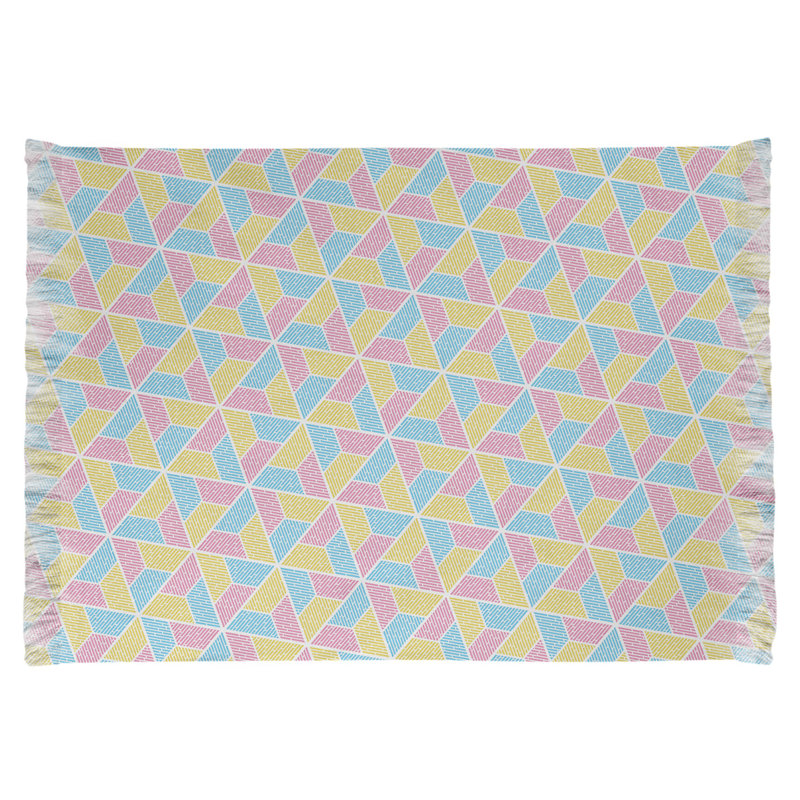Tapis jaune/bleu/rose trapézoïdales Mcguigan, Non